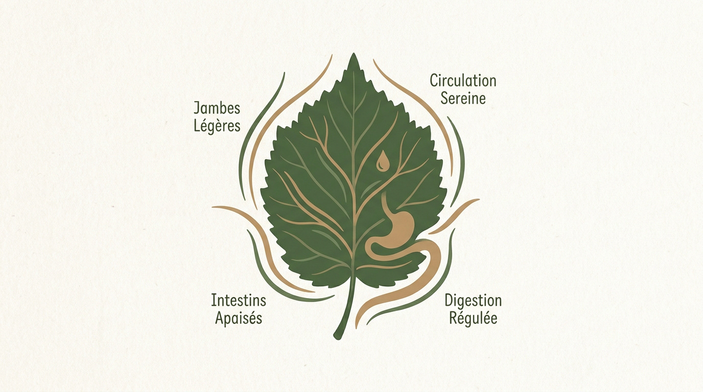 Feuilles de noisetier séchées prêtes pour une infusion médicinale
