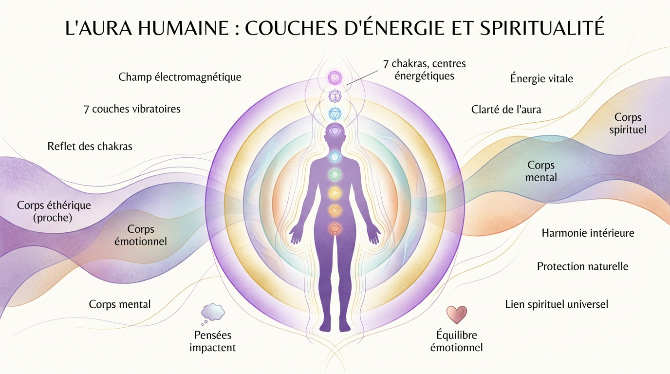 Les sept couches de l'aura humaine et des corps subtils