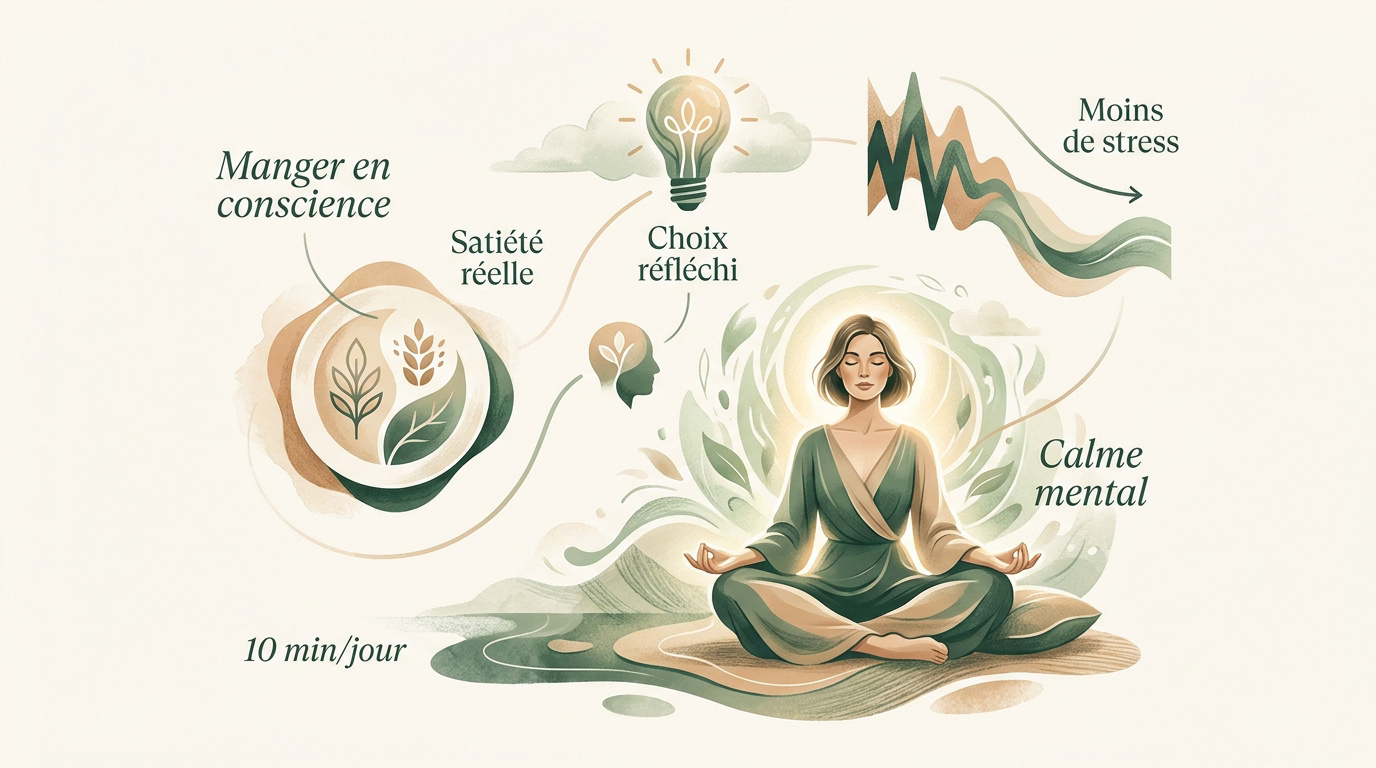 Méditation et alimentation consciente pour réduire le stress