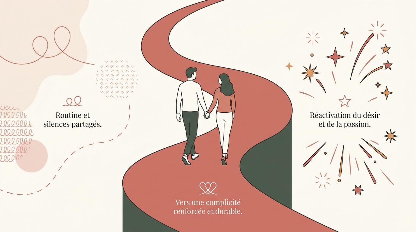 Couple complice s'évadant de la routine