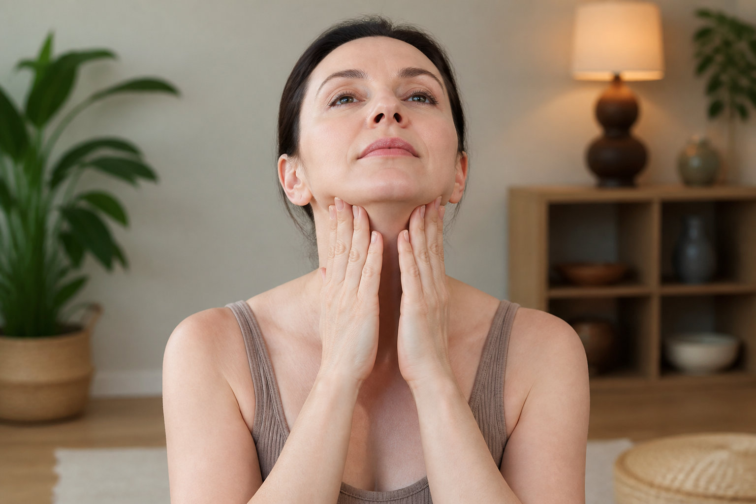 3 techniques naturelles pour raffermir votre cou au quotidien
