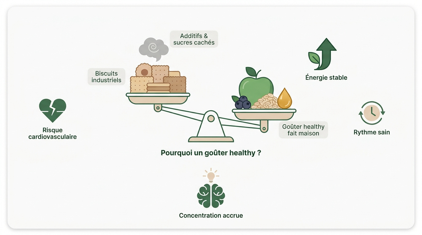 Comparaison entre goûter industriel et healthy