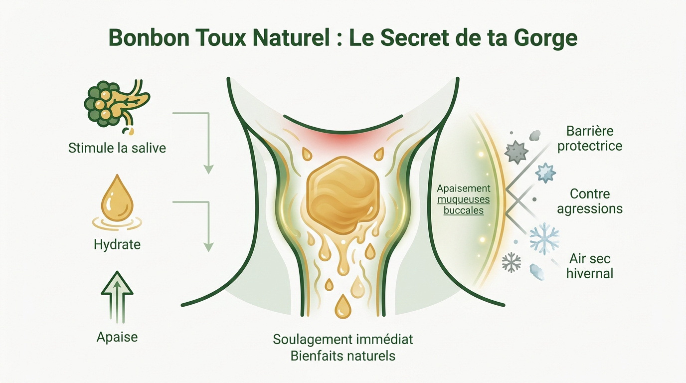 bonbon au miel naturel pour soulager la gorge